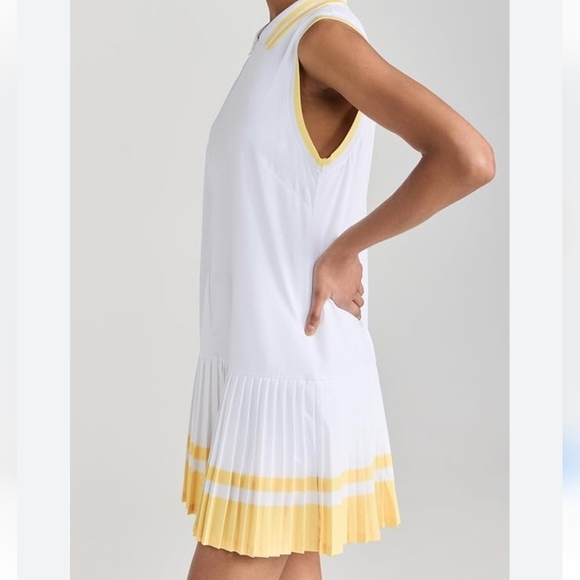 New!Beach Riot Bria Tennis Dress in White Sand. - Picture 5 of 16